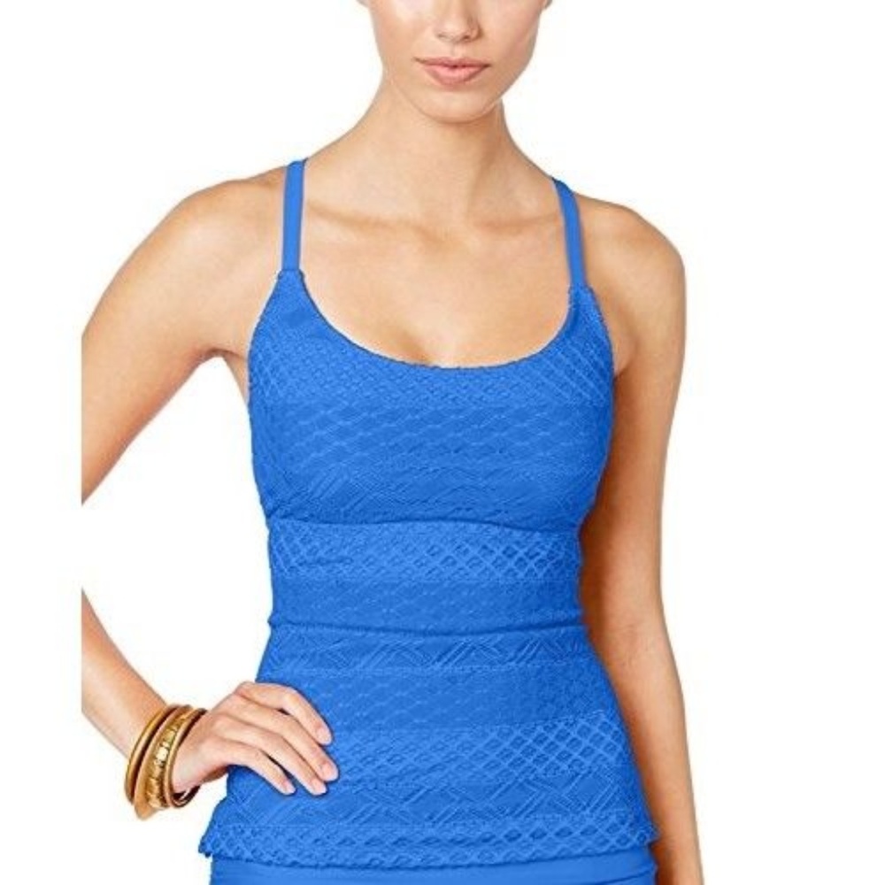 Island Escape Womens Tankini Top Size 12